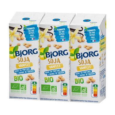 Bjorg Soja Vanille Boisson Végétale Bio, 3x25cl