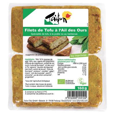 Taifun Filet de Tofu à l'Ail des Ours Bio, 2x80g