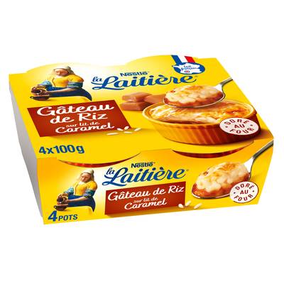 La laitière Gâteaux de riz au caramel, 4x100g