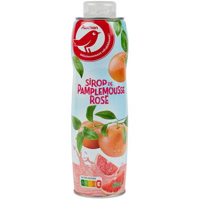 Auchan Sirop de pamplemousse rosé, 60cl