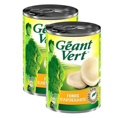 Géant Vert Fonds d'artichauts, Lot de 2x210g