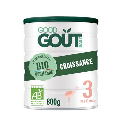 Good Goût Lait de Croissance Bio 3 en Poudre Bébé Dès 10 mois, 800g