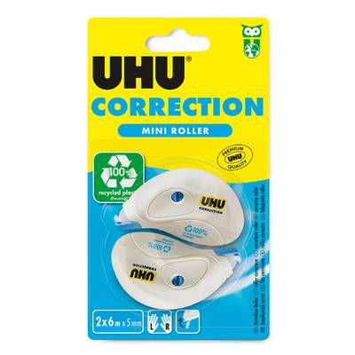 Uhu 2 Mini rubans correcteur mini 6 m x 5 mm, 2  rubans