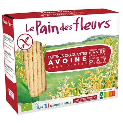 Le pain des fleurs Tartines craquantes avoine bio, 150g