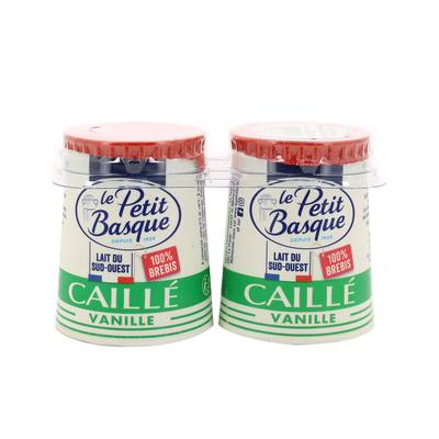 Petit Basque Caillé pur brebis vanille, 2x125g