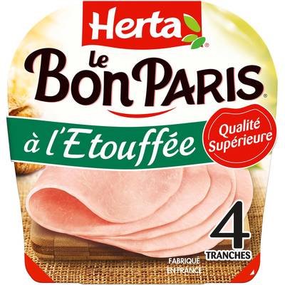 Herta Le Jambon de Paris Cuit à l'Etouffé, 4 tranches - 170g