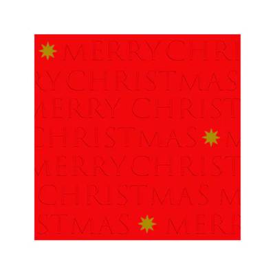 Paperproducts Design Serviette papier Christmas Letters red relief, 20 serviettes de 33 x 33 cm