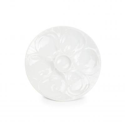 BonBistro Assiette à huîtres blanc Appetite, 23.5 cm
