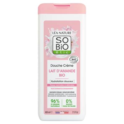 So'Bio Crème de douche HYDRATATION au lait d'Amande douce bio, 650ml