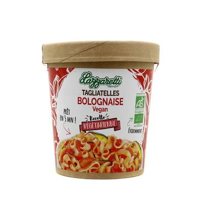 Lazzaretti Cup Tagliatelle à la Bolognaise vegan Bio, 70G