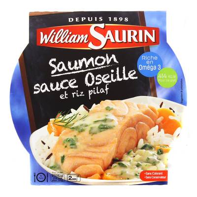 William Saurin Saumon sauce oseille et riz, 300g