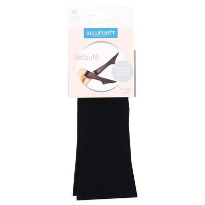 Bleuforêt 1 paire mi-bas semi opaque Plumetis Noir 30D, Taille unique