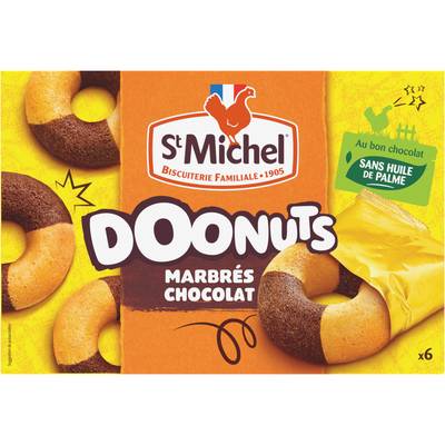 St Michel Doonut marbré au chocolat x6, 180g