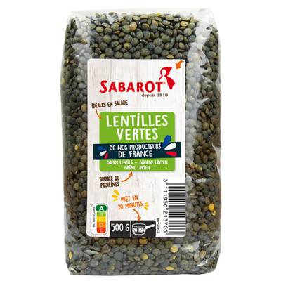 Sabarot Lentilles Vertes de France, 500g