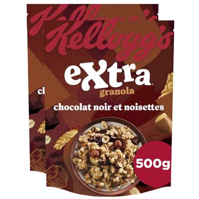 Kellogg's Extra pépites de chocolat, 2x500g