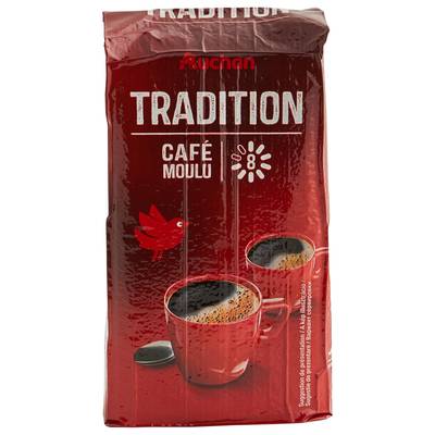 Auchan Café moulu tradition intensité 8, 250g