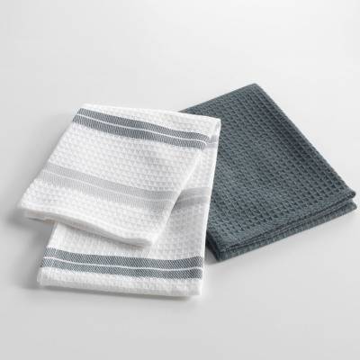 3574387305203 - Douceur D Interieur - 2 Torchons nid d'abeille TOP CUISINE