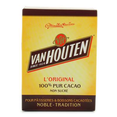 Van Houten Cacao en poudre l'original non sucré, 255g