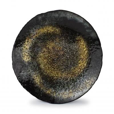 5410595658503 - SP Collection - Plat décoratif verre noir/or Cosmo