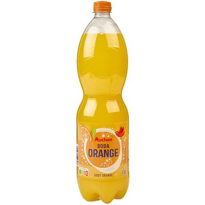 Auchan Soda goût orange, 1,5L