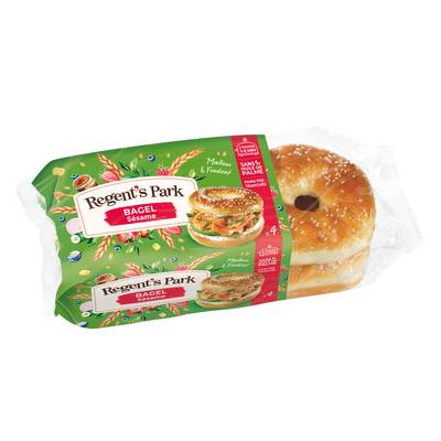 Regent's Park Bagels au Sésame, 4 bagels - 250g