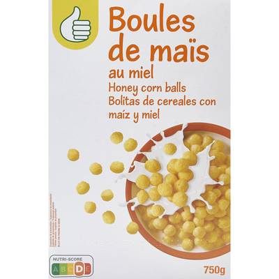 Pouce Céréales Boules de maïs au miel, 750g