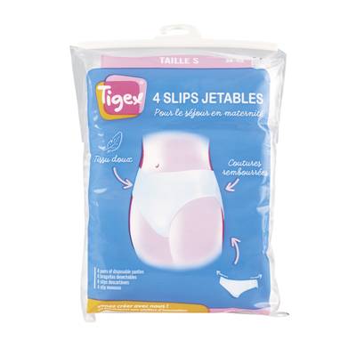 Tigex Lot de 4 Slips jetables taille S, 38-40