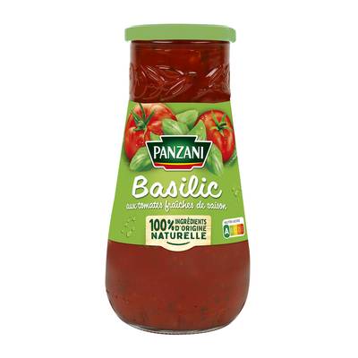 Panzani Sauce Tomate Basilic - Aux Tomates Fraîches de Saison, 65 0g