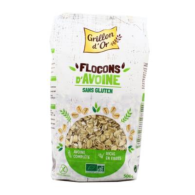 Grillon Or Flocon d'Avoine sans Gluten BIO, 500g