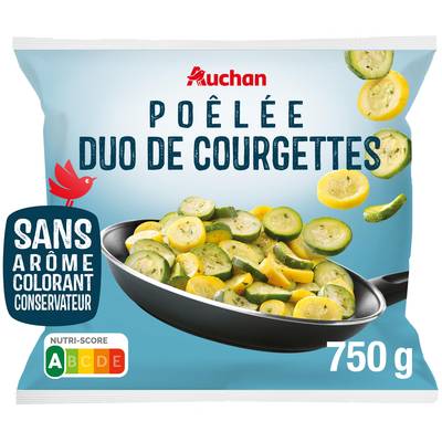 Auchan Poêlée duo de courgettes, 750g