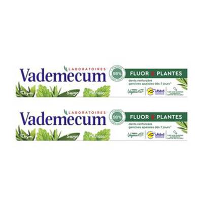 Vademecum Dentifrice fluor et plantes, 2x75ml