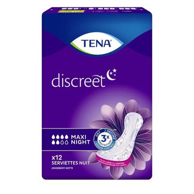 Tena Lady Serviettes incontinence maxi nuit, 12  serviettes