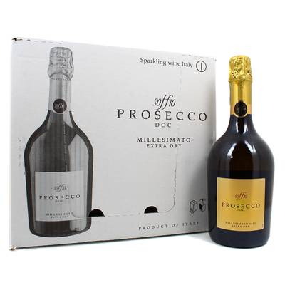 Italie Prosecco extra dry DOC Soffio, 6x75cl