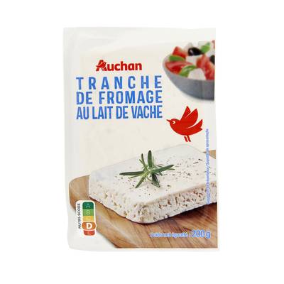 Auchan Tranche de fromage au lait de vache, 200g