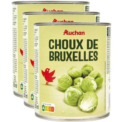 Auchan Choux de Bruxelles, Lot de 3x530g