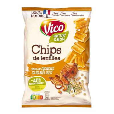 Vico Chips de Lentilles Oignons Caramélisés, 85g