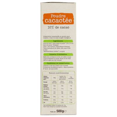 3245678049204 - Auchan BIO - Chocolat en poudre préparation pour boisson bio