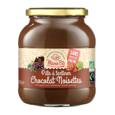 Mamie Bio Pâte à tartiner chocolat noisette bio, 750g
