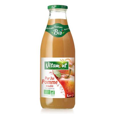 Vitamont Pur jus de pomme trouble bio, 1L