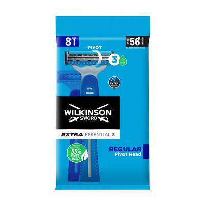 Wilkinson Rasoirs jetables Pivot Extra Essential 3 Regular, 8 pièces