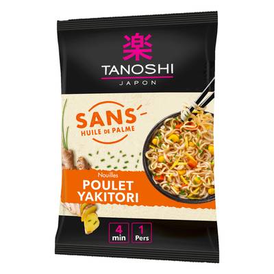 Tanoshi - Japon Nouilles Instantanées Poulet Yakitori, 73g