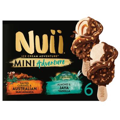 Nuii Mini Bâtonnet Australian Macadamia & Java Vanilla, 6 bâtonnets -255g