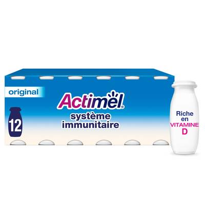 Actimel Yaourt à boire nature, 12x100g