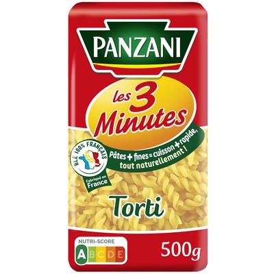 Panzani Pâtes Torti Cuisson Rapide 3 minutes, 500g