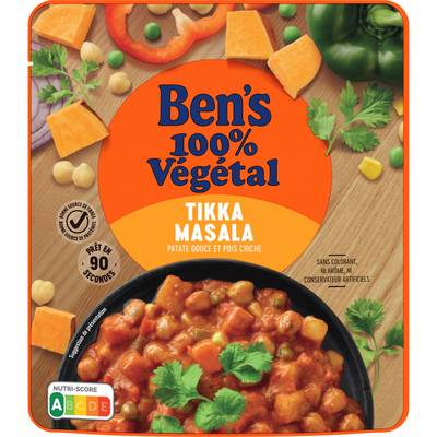 Ben's Original Tikka Masala Patate Douce et Pois Chiche 100% Végétal, 285g