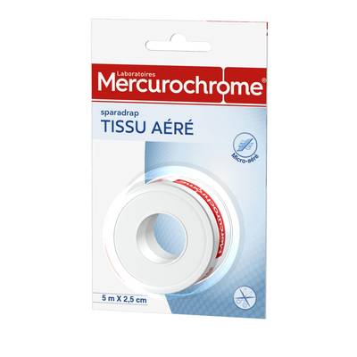 Mercurochrome Sparadrap aéré, 5 m  x 2,5 cm