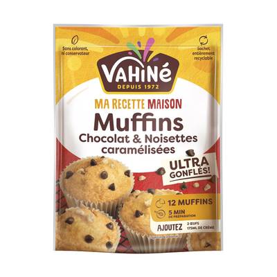 Vahine Préparation Muffins Chocolat Noisette, 330g