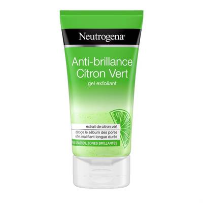 Neutrogena Gel exfoliant matifiant Visily Clean Shine & pore parfum mandarine & citron vert, 150ml