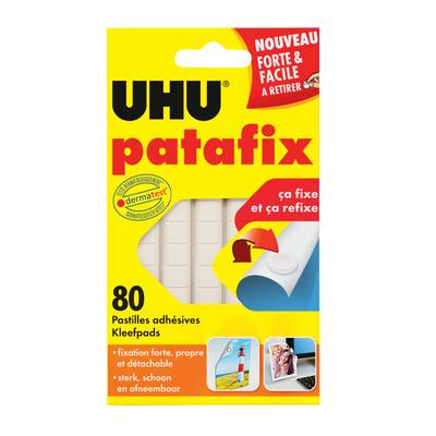 Uhu Pâte adhésive blanches patafix, 80  pastilles