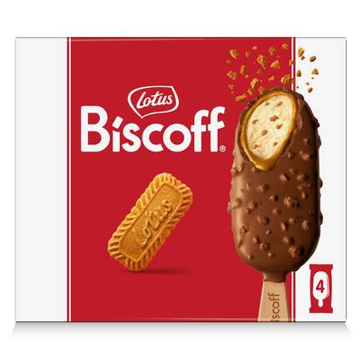 Lotus Glace Bâtonnets Chocolat Lait, 4 bâtonnets - 264g